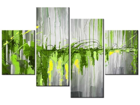 Obraz Zielony wodospad, 4 elementy, 120x80 cm Oobrazy