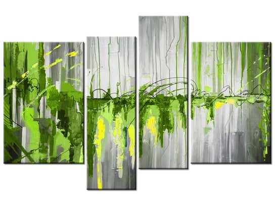 Obraz Zielony wodospad, 4 elementy, 130x85 cm Oobrazy