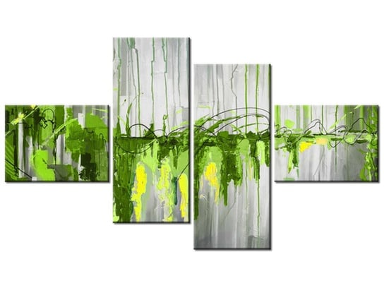 Obraz Zielony wodospad, 4 elementy, 140x80 cm Oobrazy
