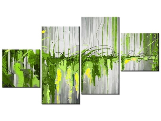 Obraz Zielony wodospad, 4 elementy, 160x90 cm Oobrazy