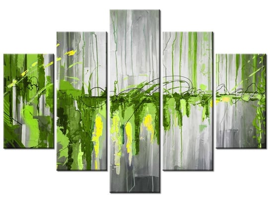 Obraz Zielony wodospad, 5 elementów, 150x105 cm Oobrazy
