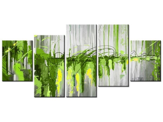 Obraz Zielony wodospad, 5 elementów, 150x70 cm Oobrazy
