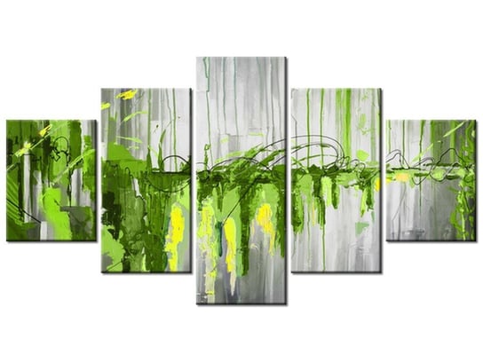 Obraz Zielony wodospad, 5 elementów, 150x80 cm Oobrazy