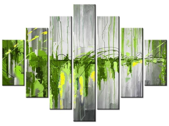 Obraz Zielony wodospad, 7 elementów, 210x150 cm Oobrazy