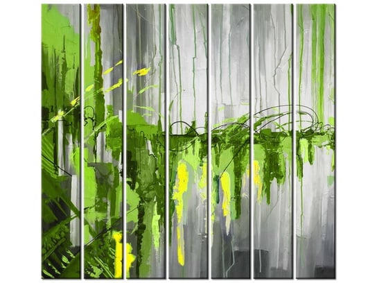 Obraz Zielony wodospad, 7 elementów, 210x195 cm Oobrazy