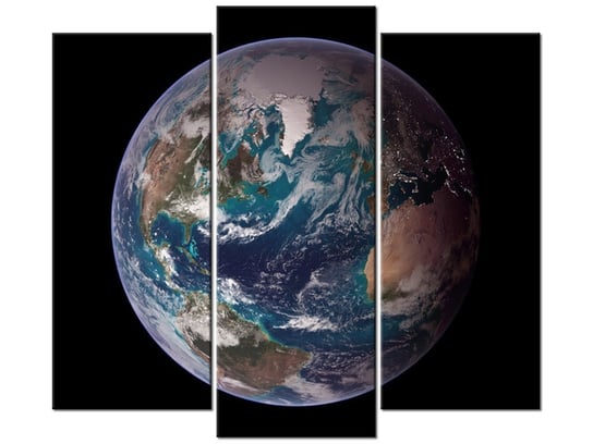 Obraz Ziemia - NASA, 3 elementy, 90x80 cm Oobrazy