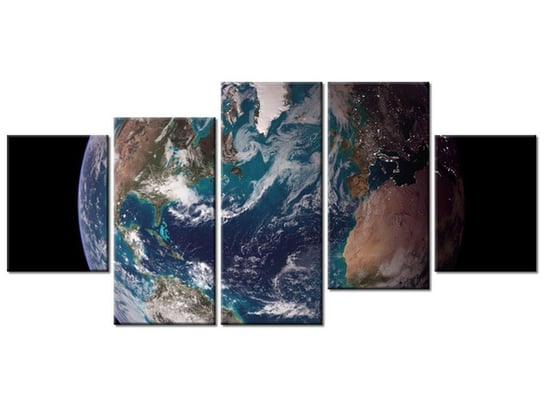 Obraz Ziemia - NASA, 5 elementów, 150x70 cm Oobrazy