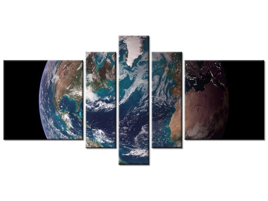 Obraz Ziemia - NASA, 5 elementów, 160x80 cm Oobrazy