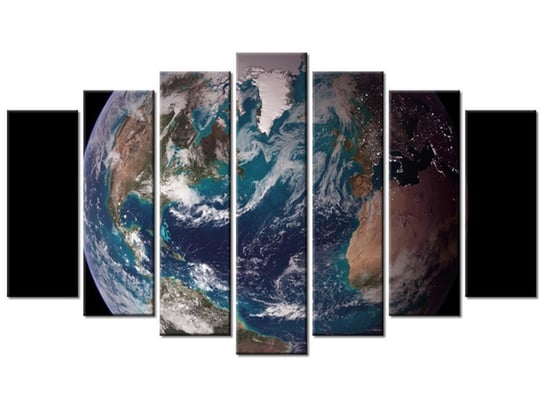 Obraz Ziemia - NASA, 7 elementów, 140x80 cm Oobrazy