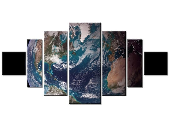 Obraz Ziemia - NASA, 7 elementów, 200x100 cm Oobrazy