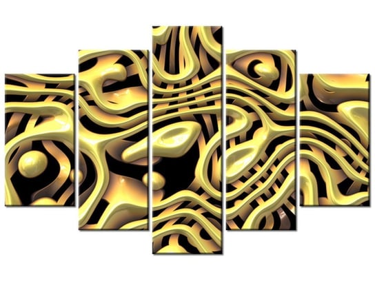 Obraz Złoto dla ciekawych, 5 elementów, 100x63 cm Oobrazy