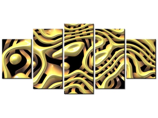 Obraz Złoto dla ciekawych, 5 elementów, 150x70 cm Oobrazy