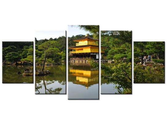 Obraz Złoty domek - Mith Huang, 5 elementów, 150x70 cm Oobrazy