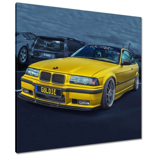 Obraz Złoty Samochód BMW Auto, 70x70cm ZeSmakiem