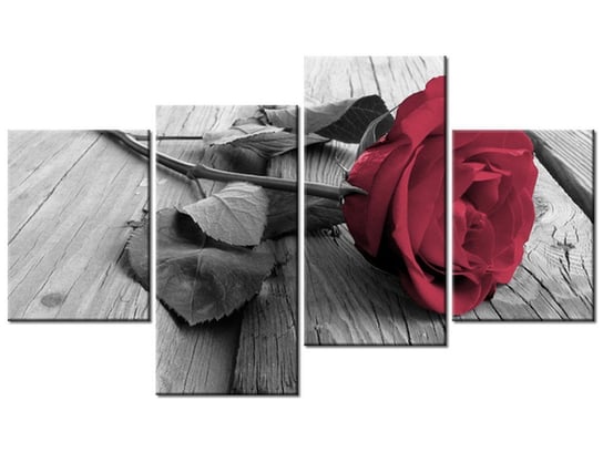 Obraz Zniewalająca róża, 4 elementy, 120x70 cm Oobrazy
