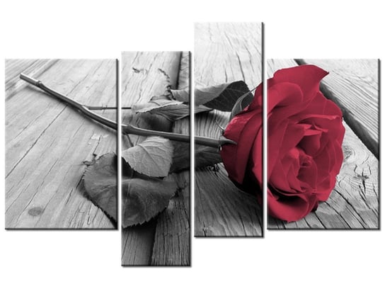 Obraz Zniewalająca róża, 4 elementy, 130x85 cm Oobrazy