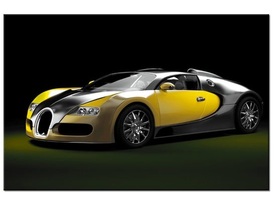 Obraz Żółte Bugatti Veyron, 120x80 cm Oobrazy