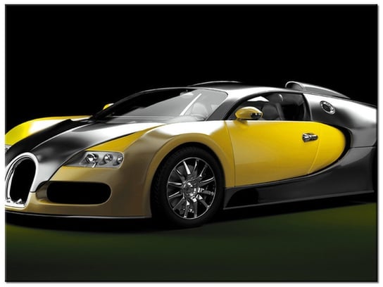 Obraz, Żółte Bugatti Veyron, 40x30 cm Oobrazy