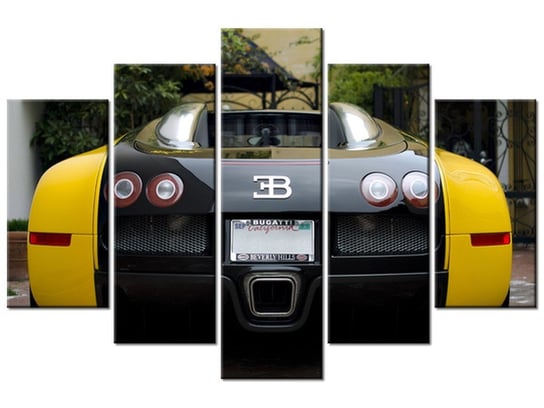 Obraz Żółte Bugatti Veyron - Axion23, 5 elementów, 150x100 cm Oobrazy