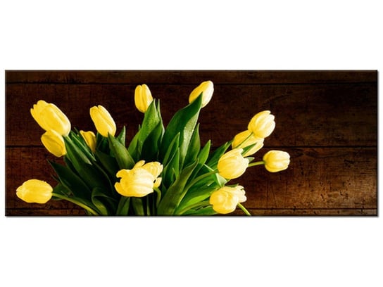 Obraz Żółte tulipany, 100x40 cm Oobrazy