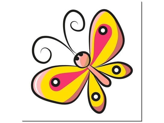 Obraz Żółty motylek, 40x40 cm Oobrazy