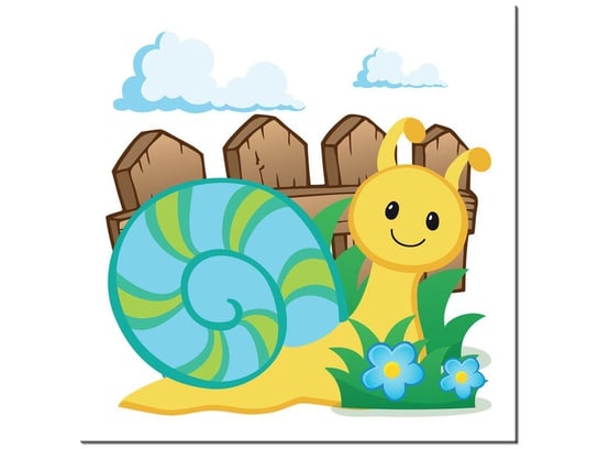Obraz Żółty ślimak, 40x40 cm Oobrazy
