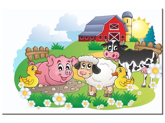 Obraz, Zwierzęta na farmie, 60x40 cm Oobrazy