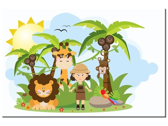 Obraz, Zwierzęta na safari, 60x40 cm Oobrazy