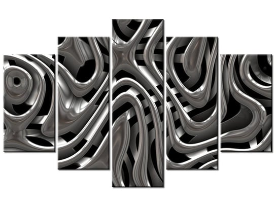 Obraz Żywe srebro, 5 elementów, 100x63 cm Oobrazy