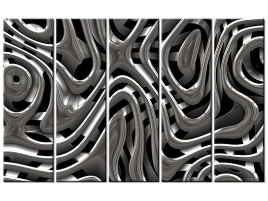 Obraz Żywe srebro, 5 elementów, 100x63 cm Oobrazy