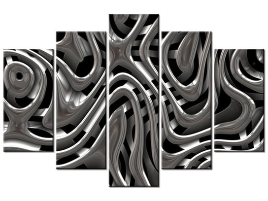 Obraz Żywe srebro, 5 elementów, 150x100 cm Oobrazy