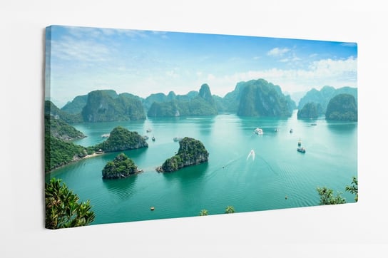 Obraza na płótni HOMEPRINT, zatoka Ha long, dzika przyroda, cud świata, Wietnam, Azja 100x50 cm HOMEPRINT