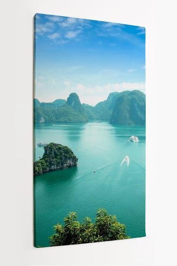 Obraza na płótni HOMEPRINT, zatoka Ha long, dzika przyroda, cud świata, Wietnam, Azja 50x100 cm HOMEPRINT