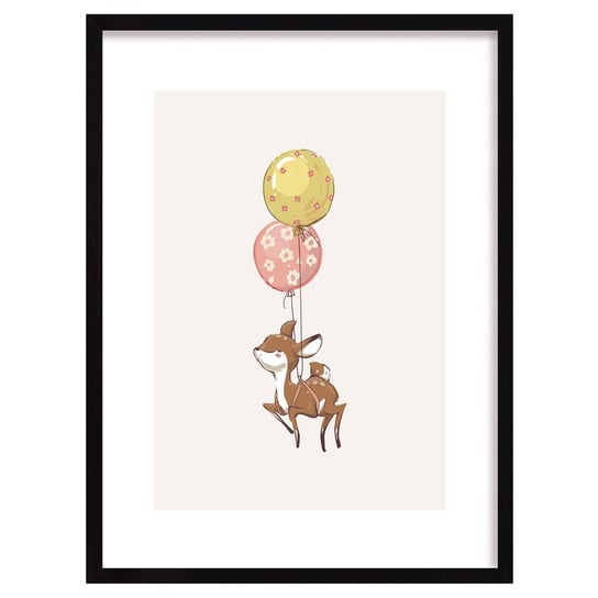 Obrazek Bubble Dreams Deer, 30x40cm Yellow Tipi