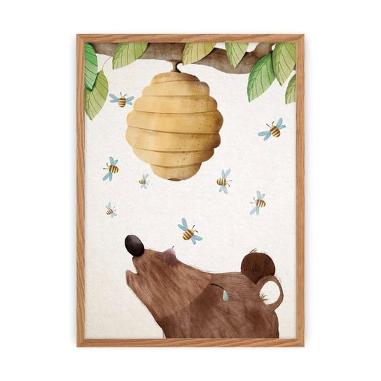Obrazek Forest Story Bear, 30 x 40 Yellow Tipi