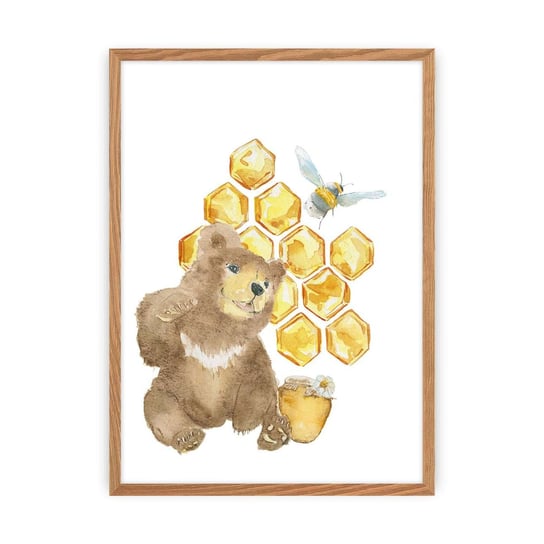 Obrazek Forest Story Bear, 30x40 Yellow Tipi