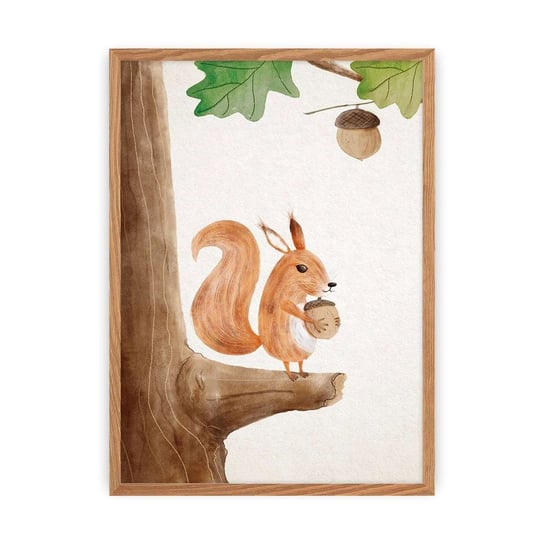 Obrazek Forest Story Squirrel, 30 x 40 Yellow Tipi
