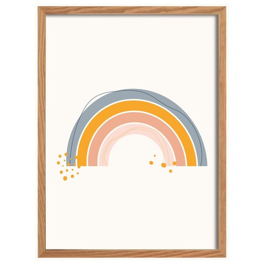 Obrazek Happy Rainbow, 30x40cm Yellow Tipi