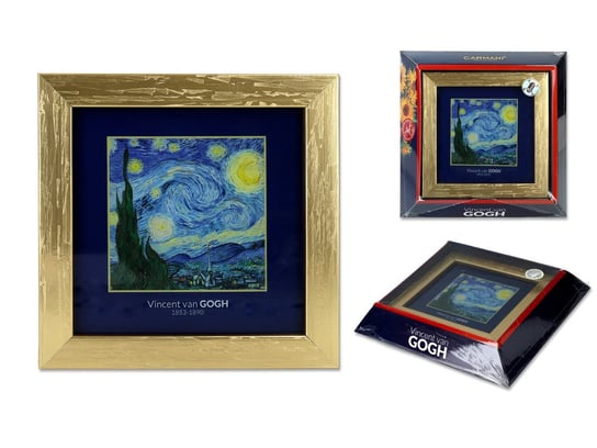 Obrazek - V. Van Gogh, Gwiaździsta Noc, Złota Ramka (Carmani) Carmani