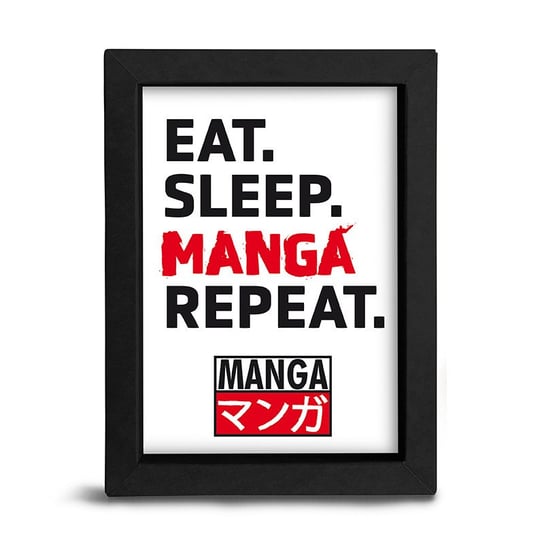 Obrazek w ramce EAT SLEEP MANGA REPEAT - Asian Art Abysse Corp