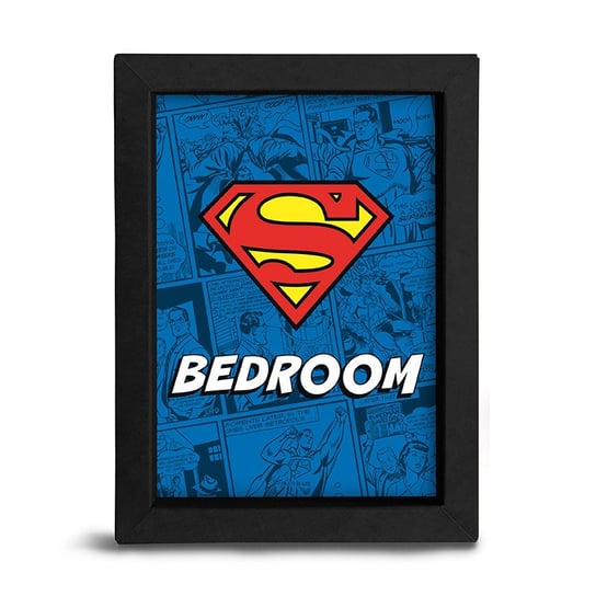Obrazek w ramce SUPERMAN - 15*20 cm -  "SUPERMAN BEDROOM" DC COMICS
