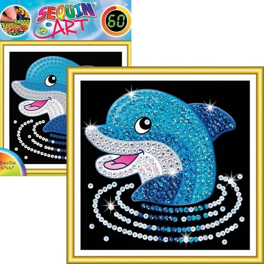 Obrazek z cekinów Zestaw kreatywny Delfin Sequin Art