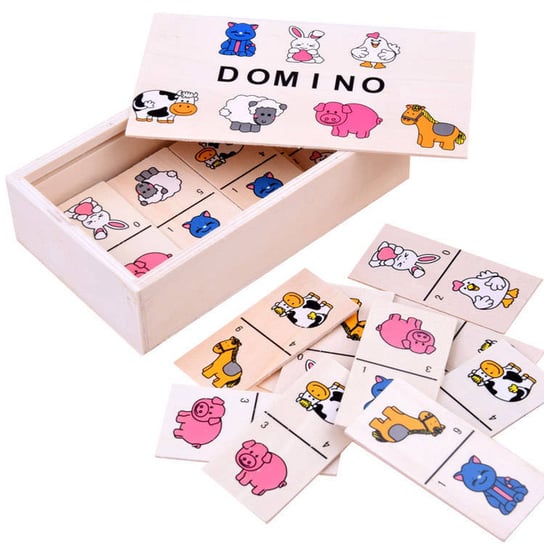 Obrazkowe Domino dla dzieci zwierzątka ZA2515 Inna marka