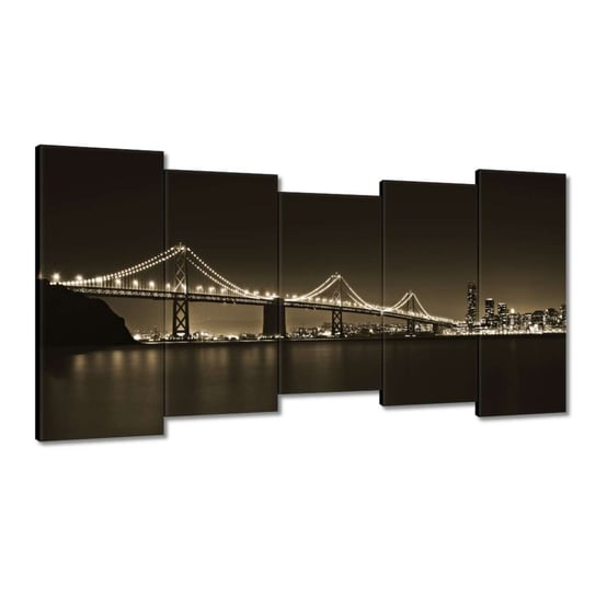 Obrazy 150x80 Most nocą w sepii ZeSmakiem