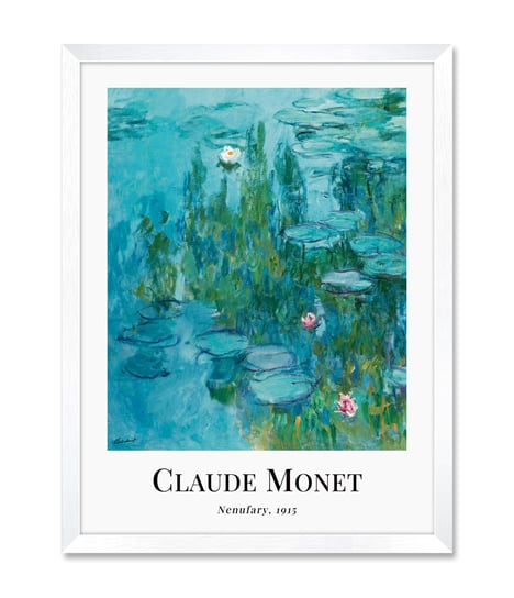 Obrazy do łazienki natura reprodukcje lilie wodne nenufary kwiaty Claude Monet 32x42 cm iWALL studio
