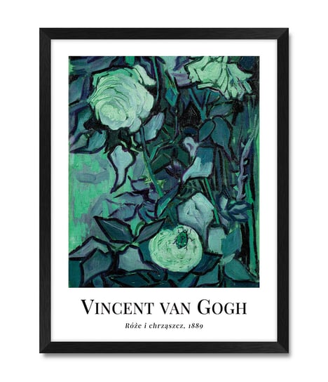 Obrazy do salonu sypialni pokoju róża róze chrząszcz reprodukcja Van Gogh 32x42 cm iWALL studio