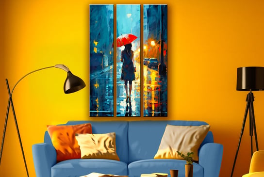 Obrazy na płótnie canvas miasto noc kobieta a 90x141 cm Obraz na płótnie