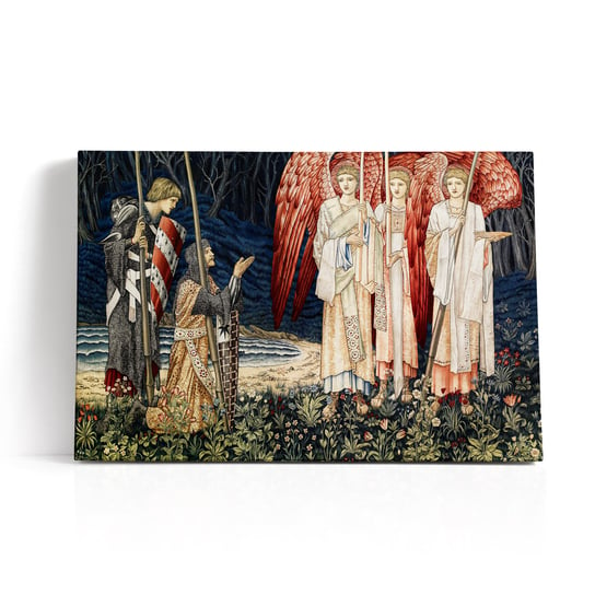 Obrazy na płótnie reprodukcja William Morris Quest for the Holy Grail Tapestries: The Attainment; The Vision of the Holy Grail to Sir Galahad, Sir Bors and Sir Percival - Premium WallPark.pl