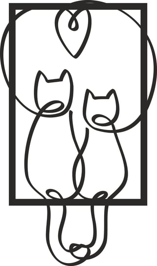 Obrazy Na Ścianę Panele Ażurowe Koty Dekoracja Do Salonu Sypialni 58X99 Naklejkomania