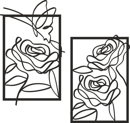 Obrazy Na Ścianę Panele Ażurowe Róże Kwiaty Dekoracja Duża Xxl 98X113 Naklejkomania